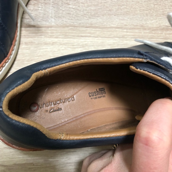 Navy Unstructured Clark’s Shoes - Picture 4 of 7